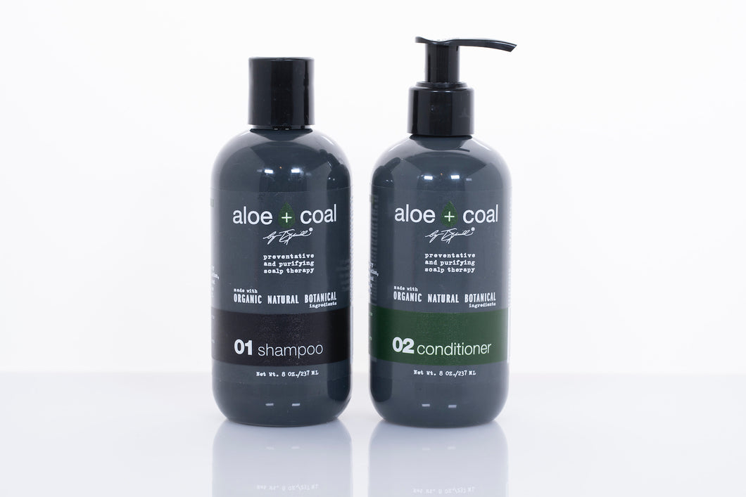 Aloe + Coal Shampoo and Conditioner
